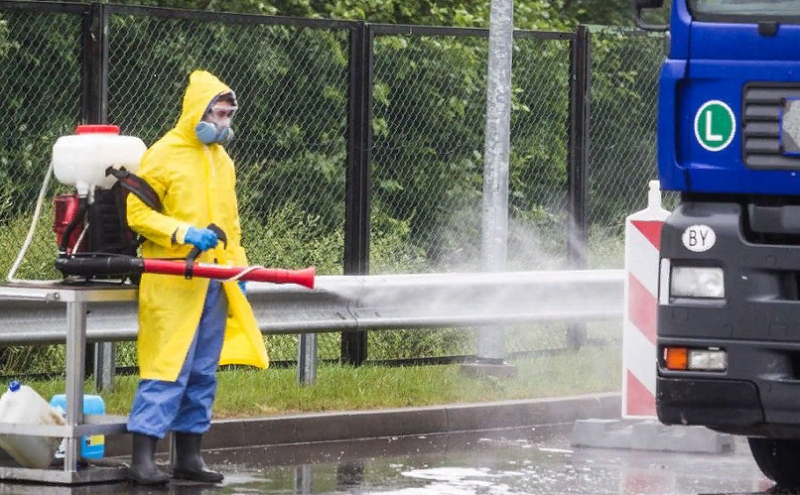 дезинфекция автотранспорта на границе